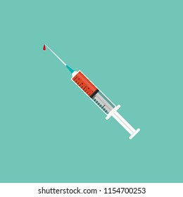 Syringe icon. Vector illustration.