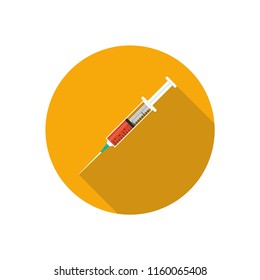 Syringe icon. Vector illustration.