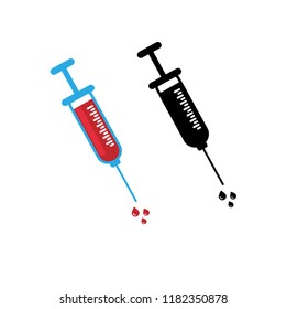  Syringe icon. vector illustration