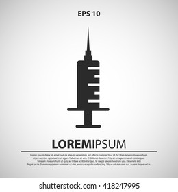 syringe icon. syringe vector illustration