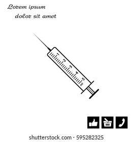 syringe icon. vector illustration