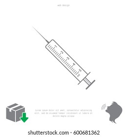syringe icon. vector illustration