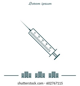 syringe icon. vector illustration