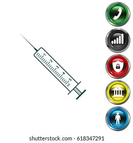 syringe icon. vector illustration
