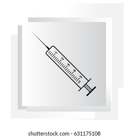 syringe icon. vector illustration