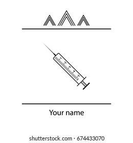 syringe icon. vector illustration