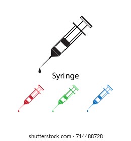 Syringe icon vector illustration.