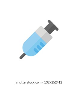 Syringe Icon Vector Illustration in Flat Style for Any Purpose