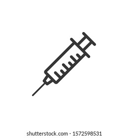 Syringe Icon Vector Illustration. Injection Sign.