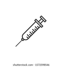 Syringe Icon Vector Illustration. Injection Sign.