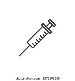 Syringe Icon Vector Illustration. Injection Sign.