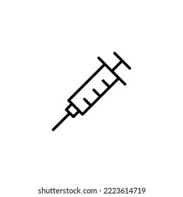 Syringe icon vector illustration. injection sign and symbol. vaccine icon