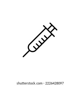 Syringe icon vector illustration. injection sign and symbol. vaccine icon