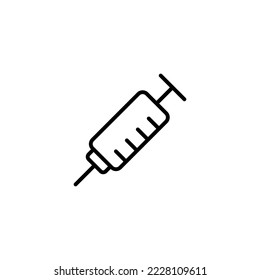 Syringe icon vector illustration. injection sign and symbol. vaccine icon