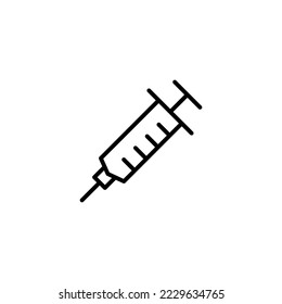 Syringe icon vector illustration. injection sign and symbol. vaccine icon