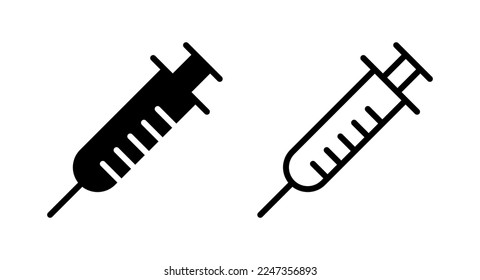 Syringe icon vector illustration. injection sign and symbol. vaccine icon