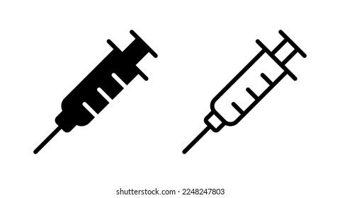 Syringe icon vector illustration. injection sign and symbol. vaccine icon