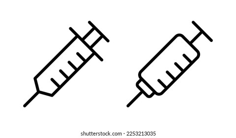 Syringe icon vector illustration. injection sign and symbol. vaccine icon