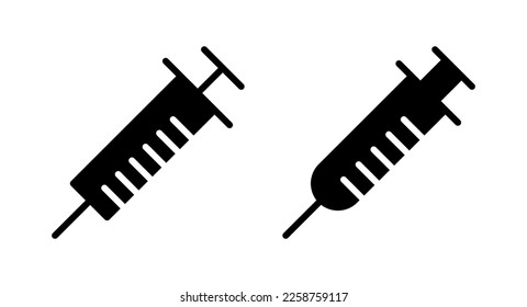 Syringe icon vector illustration. injection sign and symbol. vaccine icon