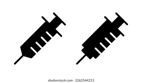 Syringe icon vector illustration. injection sign and symbol. vaccine icon