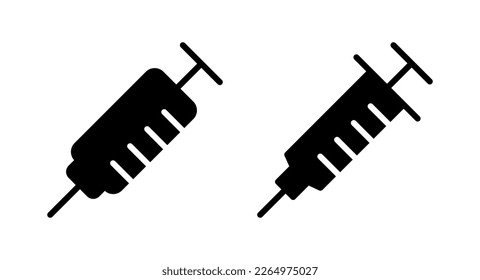 Syringe icon vector illustration. injection sign and symbol. vaccine icon