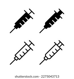 Syringe icon vector illustration. injection sign and symbol. vaccine icon