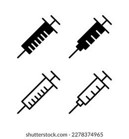 Syringe icon vector illustration. injection sign and symbol. vaccine icon