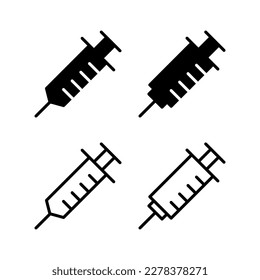 Syringe icon vector illustration. injection sign and symbol. vaccine icon