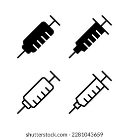 Syringe icon vector illustration. injection sign and symbol. vaccine icon