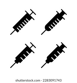 Syringe icon vector illustration. injection sign and symbol. vaccine icon