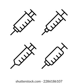 Syringe icon vector illustration. injection sign and symbol. vaccine icon