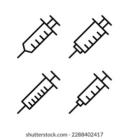 Syringe icon vector illustration. injection sign and symbol. vaccine icon