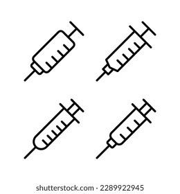Syringe icon vector illustration. injection sign and symbol. vaccine icon
