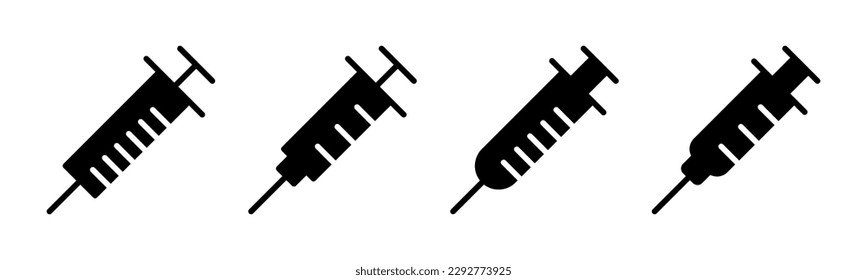 Syringe icon vector illustration. injection sign and symbol. vaccine icon