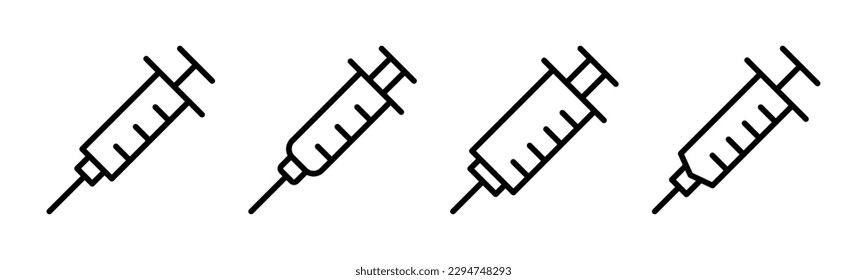 Syringe icon vector illustration. injection sign and symbol. vaccine icon
