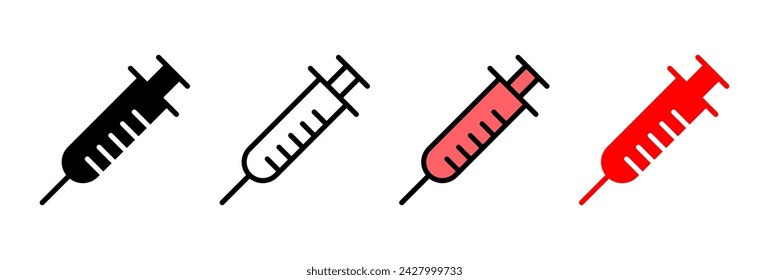 Syringe icon vector illustration. injection sign and symbol. vaccine icon