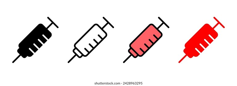Syringe icon vector illustration. injection sign and symbol. vaccine icon