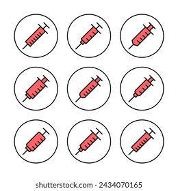Syringe icon vector illustration. injection sign and symbol. vaccine icon