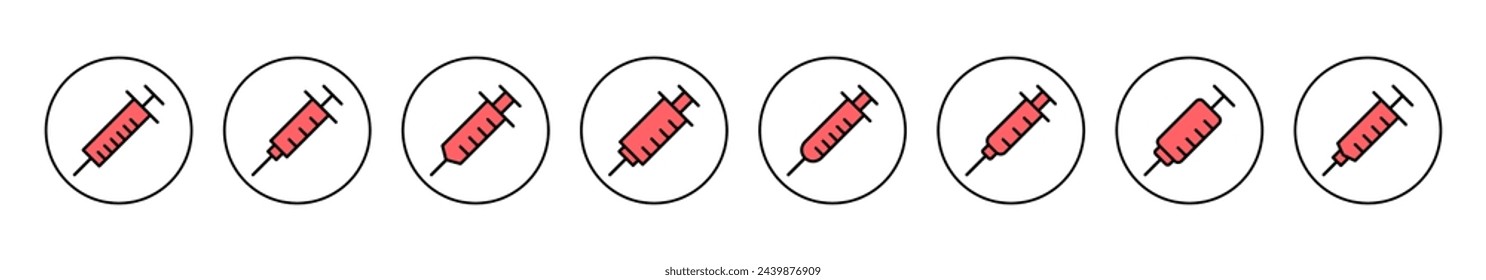 Syringe icon vector illustration. injection sign and symbol. vaccine icon