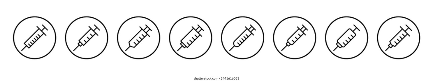 Syringe icon vector illustration. injection sign and symbol. vaccine icon