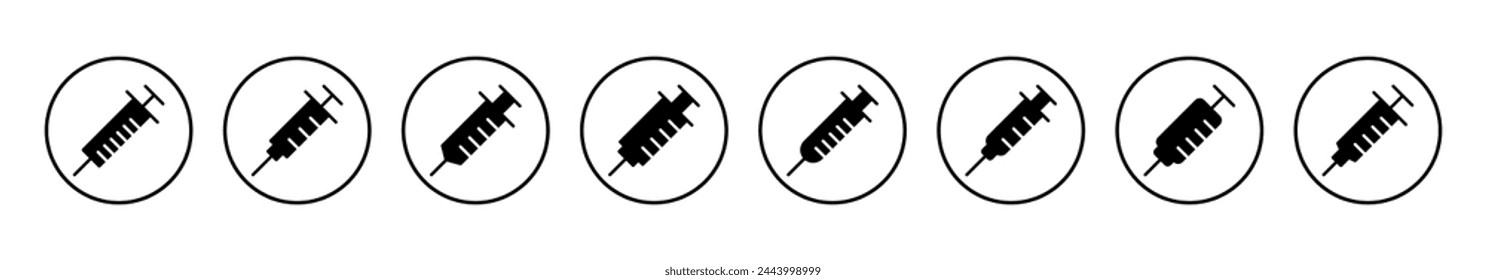 Syringe icon vector illustration. injection sign and symbol. vaccine icon