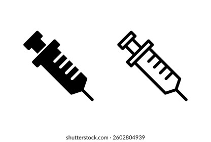 Syringe icon vector illustration. injection sign and symbol. vaccine icon