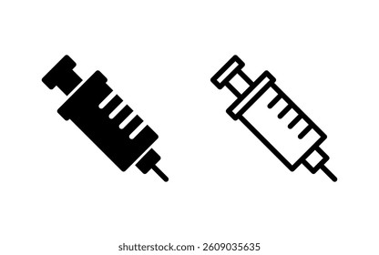 Syringe icon vector illustration. injection sign and symbol. vaccine icon