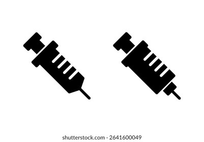 Syringe icon vector illustration. injection sign and symbol. vaccine icon