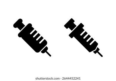 Syringe icon vector illustration. injection sign and symbol. vaccine icon