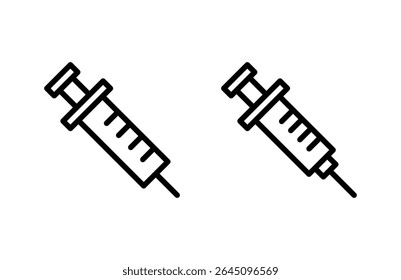 Syringe icon vector illustration. injection sign and symbol. vaccine icon