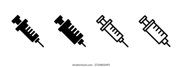 Vektorgrafik des Spritzensymbols. Injektionszeichen und -symbol. Impfsymbol