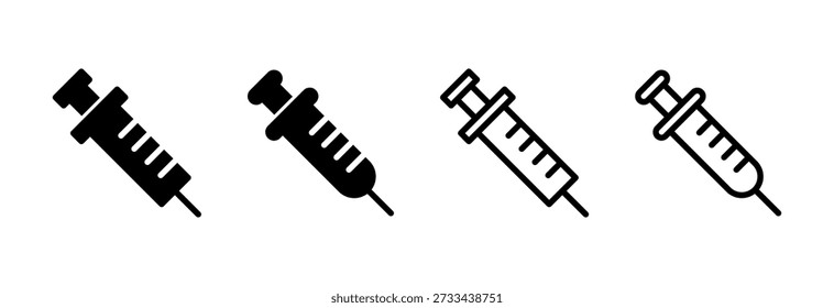 Syringe icon vector illustration. injection sign and symbol. vaccine icon