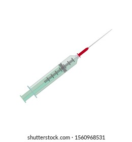 Syringe icon vector illustration isolated on white background