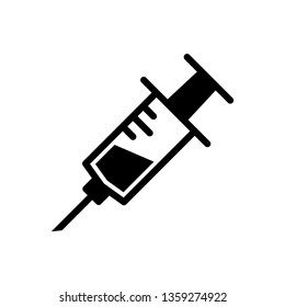 Syringe Icon Vector Illustration Logo Template